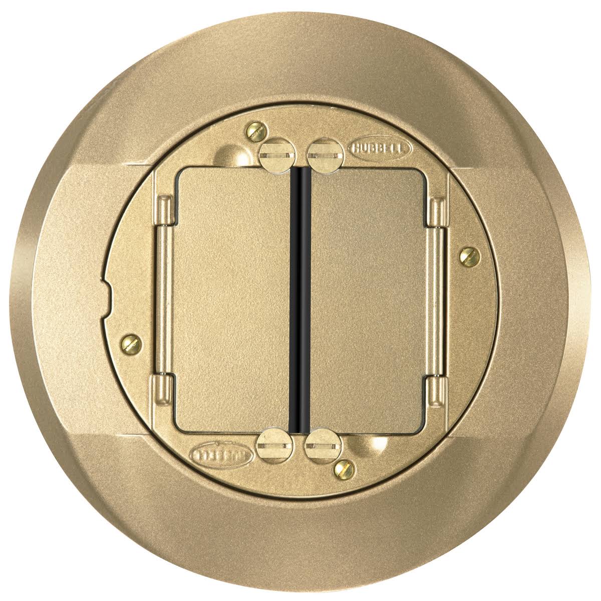 Hubbell WIRING Device-Kellems S1CFCBRS Floor Box Cover Carpet Flange,Brass