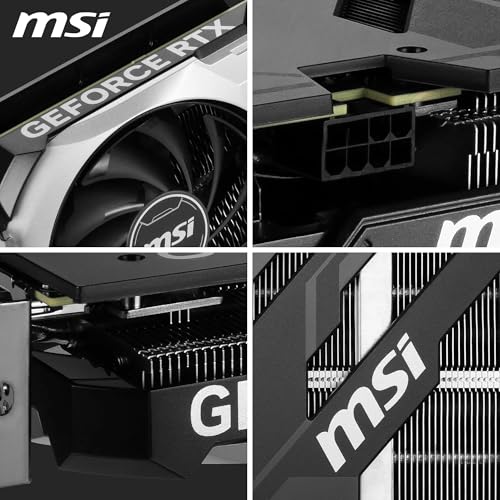 MSI GeForce RTX 4060 Ventus 2X Black 8G OC Gaming Graphics Card - 8GB GDDR6X, PCI Express Gen 4, 128-bit, 3X DP v 1.4a, HDMI 2.1a (Supports 4K & 8K HDR)