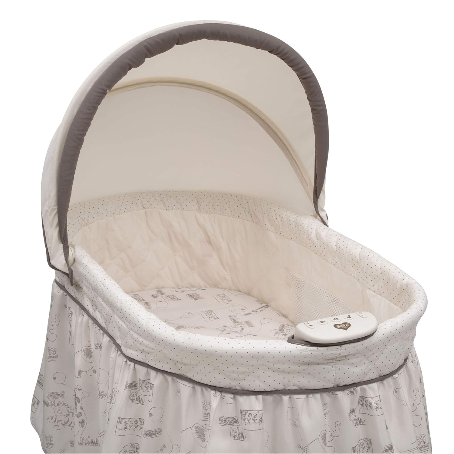 Delta Children Deluxe Sweet Beginnings Bedside Bassinet - Portable Crib with Lights and Sounds, Playtime Jungle, 33x17x45 Inch (Pack of 1) Pack of 2