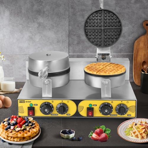 Dyna-Living Commercial Waffle Maker for Restaurant Bakeries Snack Bar