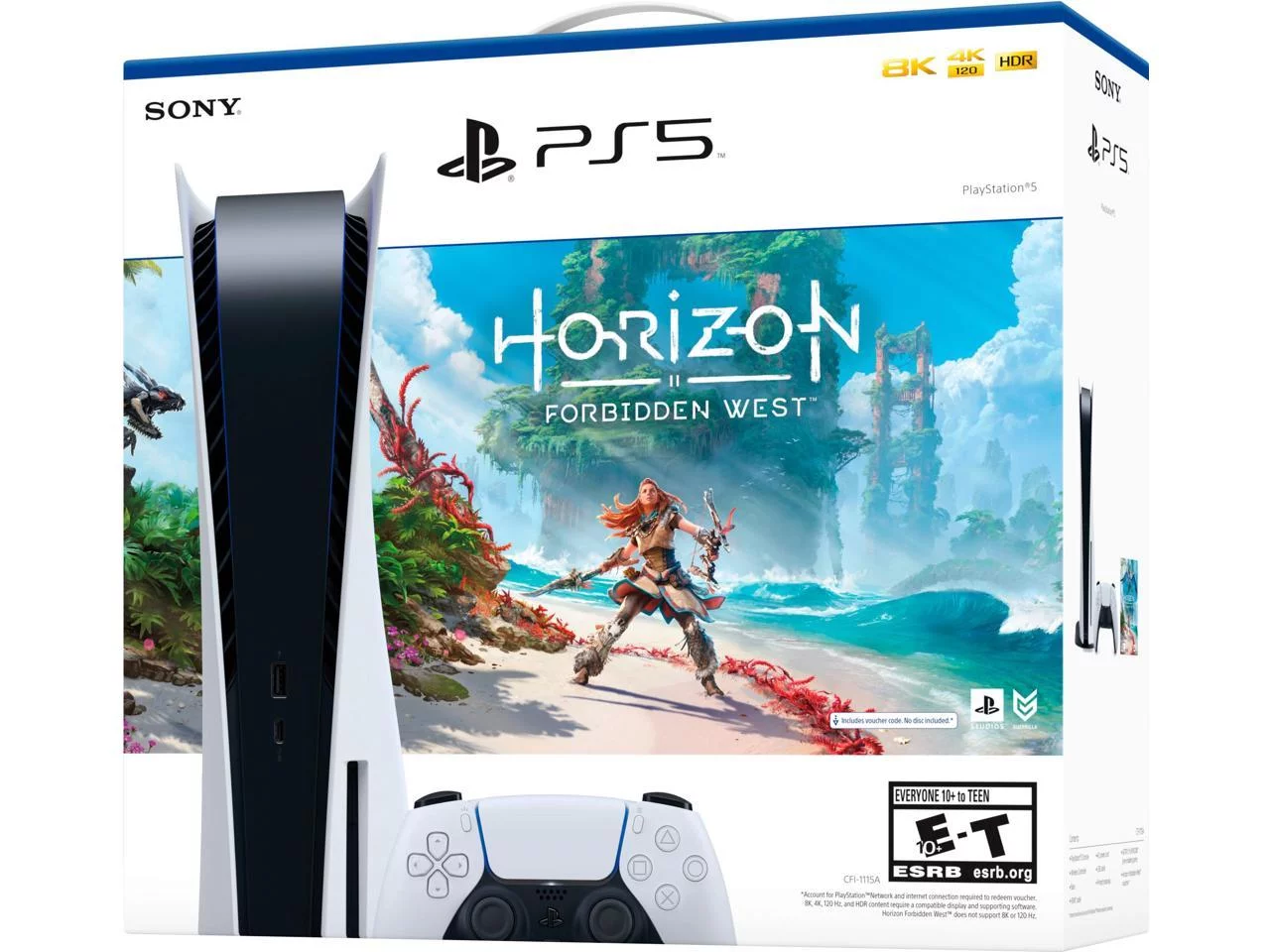 PlayStation_PS5 Video Game Console (Disc Edition) – Horizon Forbidden West Bundle, Cefesfy