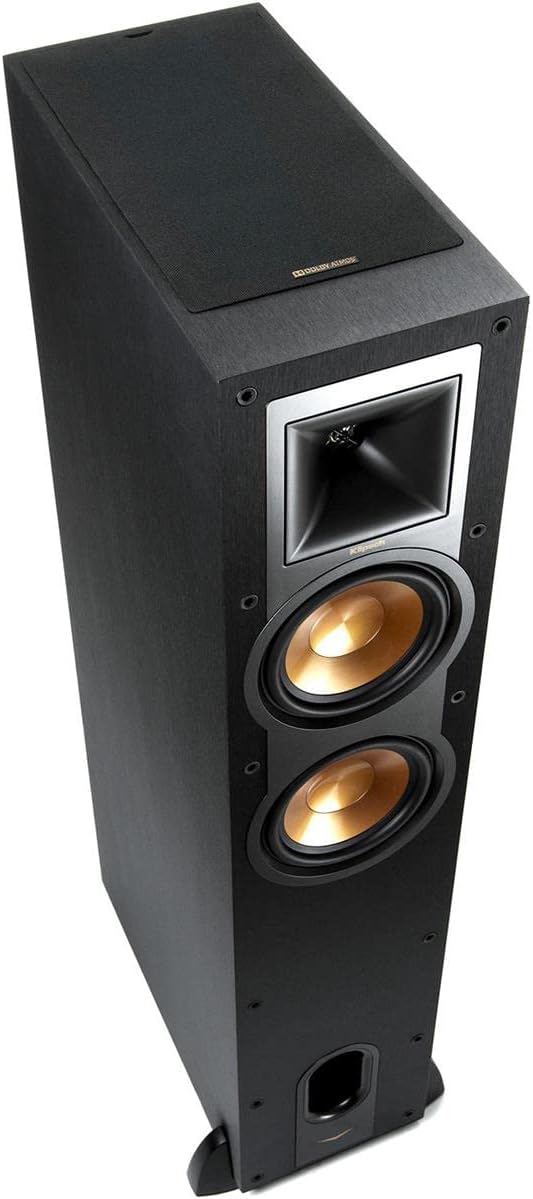 Klipsch Reference R-26FA Dolby Atmos Floorstanding Speakers, Black, Pair