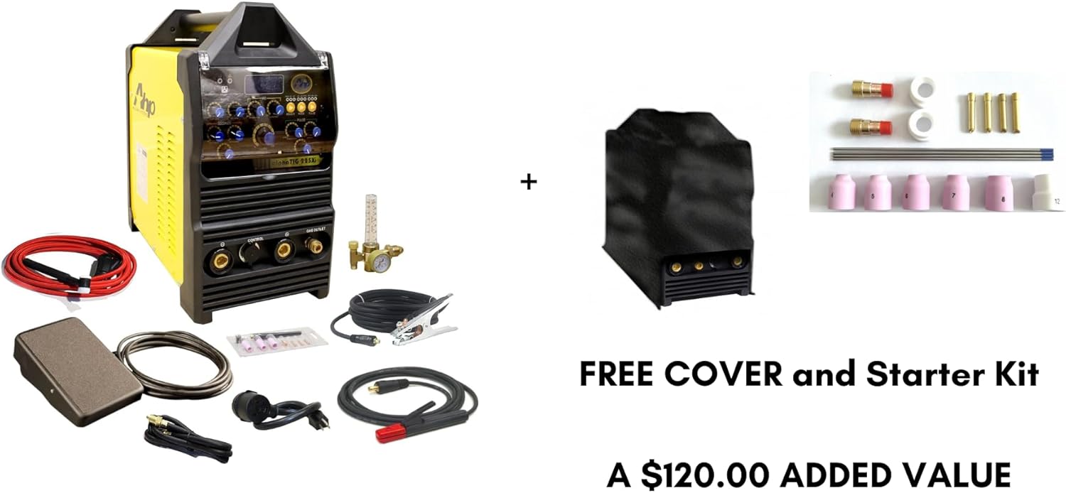 New 2024 AHP Alpha-TIG 225Xi 200 Amp IGBT AC/DC Pulse TIG/Stick Welder 110v/220v Dual Voltage