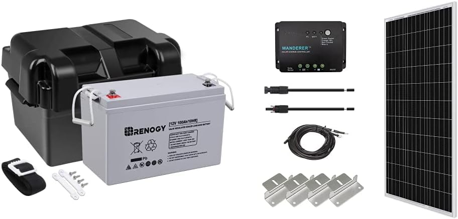 Renogy Deep Cycle AGM Battery 12 Volt 200Ah, 3% Self-Discharge Rate, 2000A Max Discharge Current, Safe Charge Most Home Appliances for RV, Camping, Cabin, Marine and Off-Grid System, Maintenance-Free