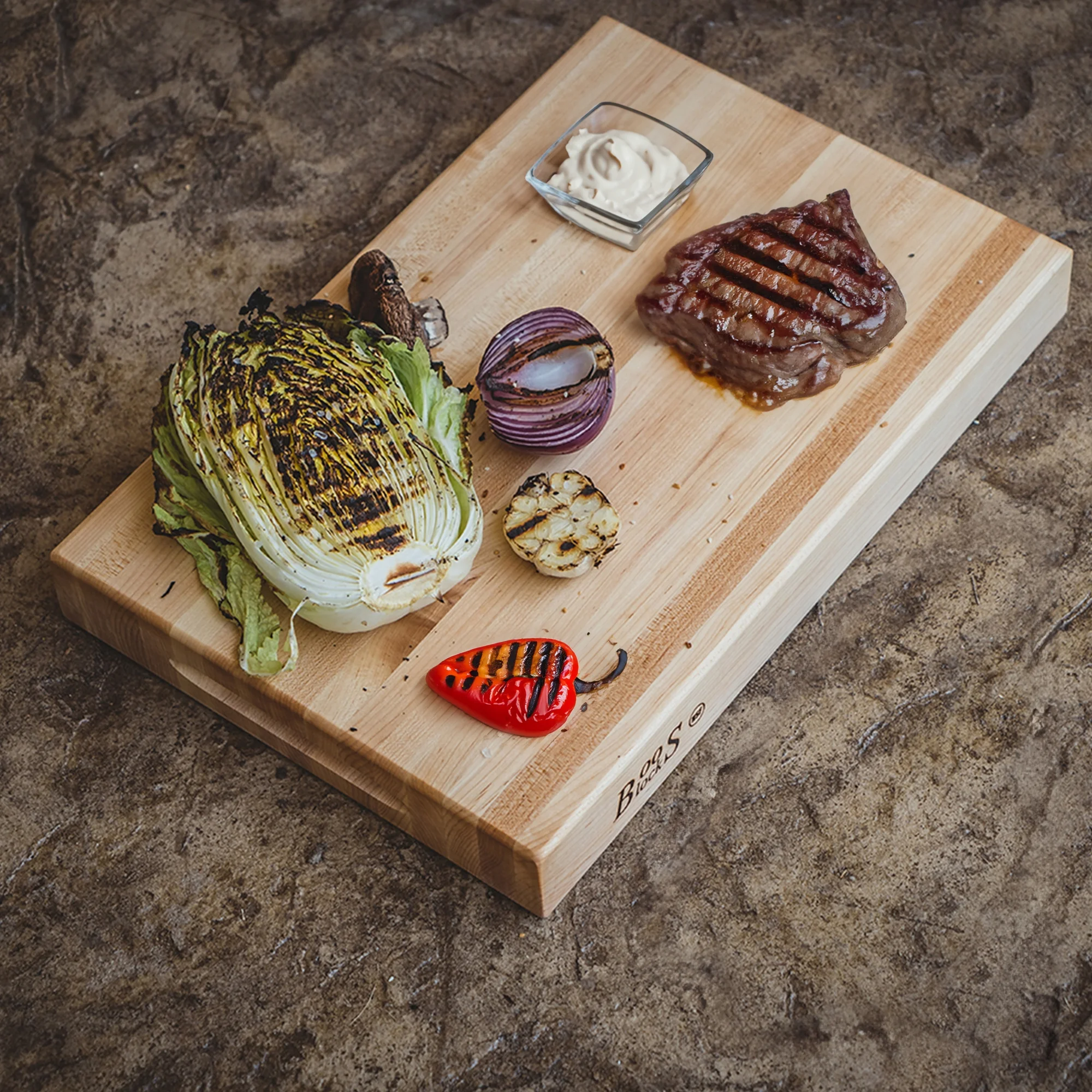 John Boos Maple Wood Cutting Board for Kitchen Prep, 24" x 18" x 2.25"