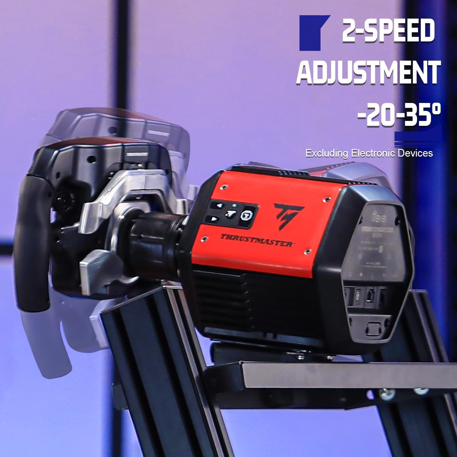 Marada Racing Simulator Cockpit with Monitor Stand Fit for Thrustmaster/PXN/Logitech/FANTEC G923 G920 T500 T3PA TGT,Stable& Strong Driving Cockpit with Black Seat,Not Included Wheel and Pedal
