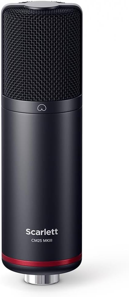 Focusrite Scarlett Solo Studio 4th Gen USB Audio Interface with Software Suite, Bundle, Broadcast Arm With Internal Springs & Pop Filter, Includes, CM25 condenser microphone, SH-450 headphones