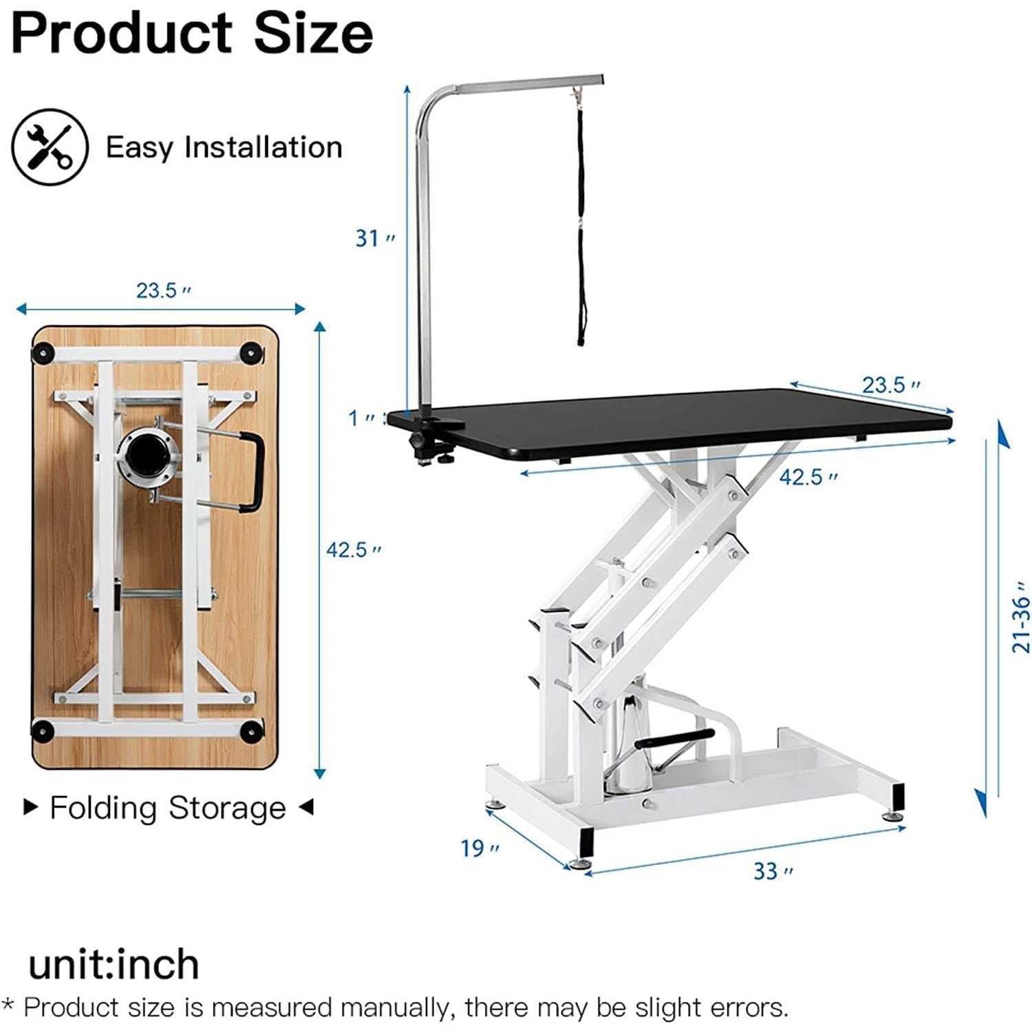 Hydraulic Pet Grooming Table for Large Dogs Professional Heavy Duty Adjustable Height - Pet Supplies online store