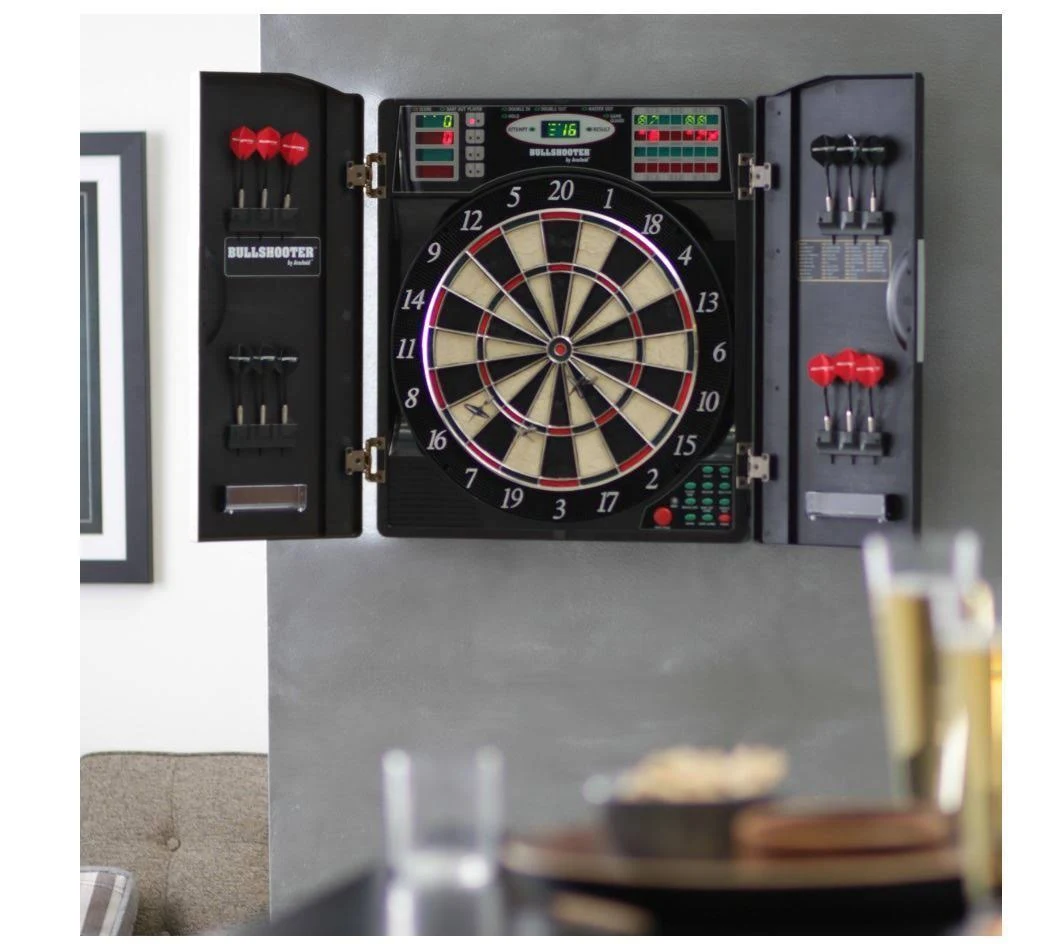 Arachnid E-Bristle 1000 LED Electronic Dartboard Cabinet Set