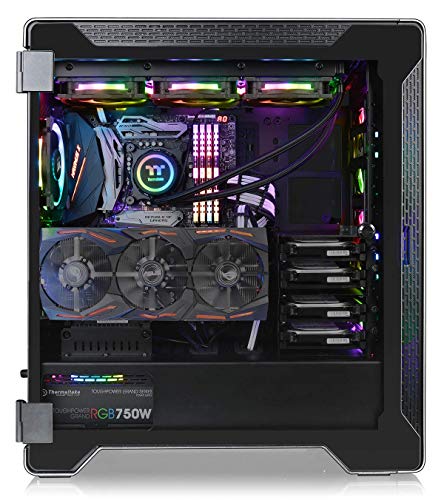 Thermaltake A500 Aluminum Tempered Glass ATX Mid Tower Gaming Computer Case with 3 Fans Pre-Installed CA-1L3-00M9WN-00
