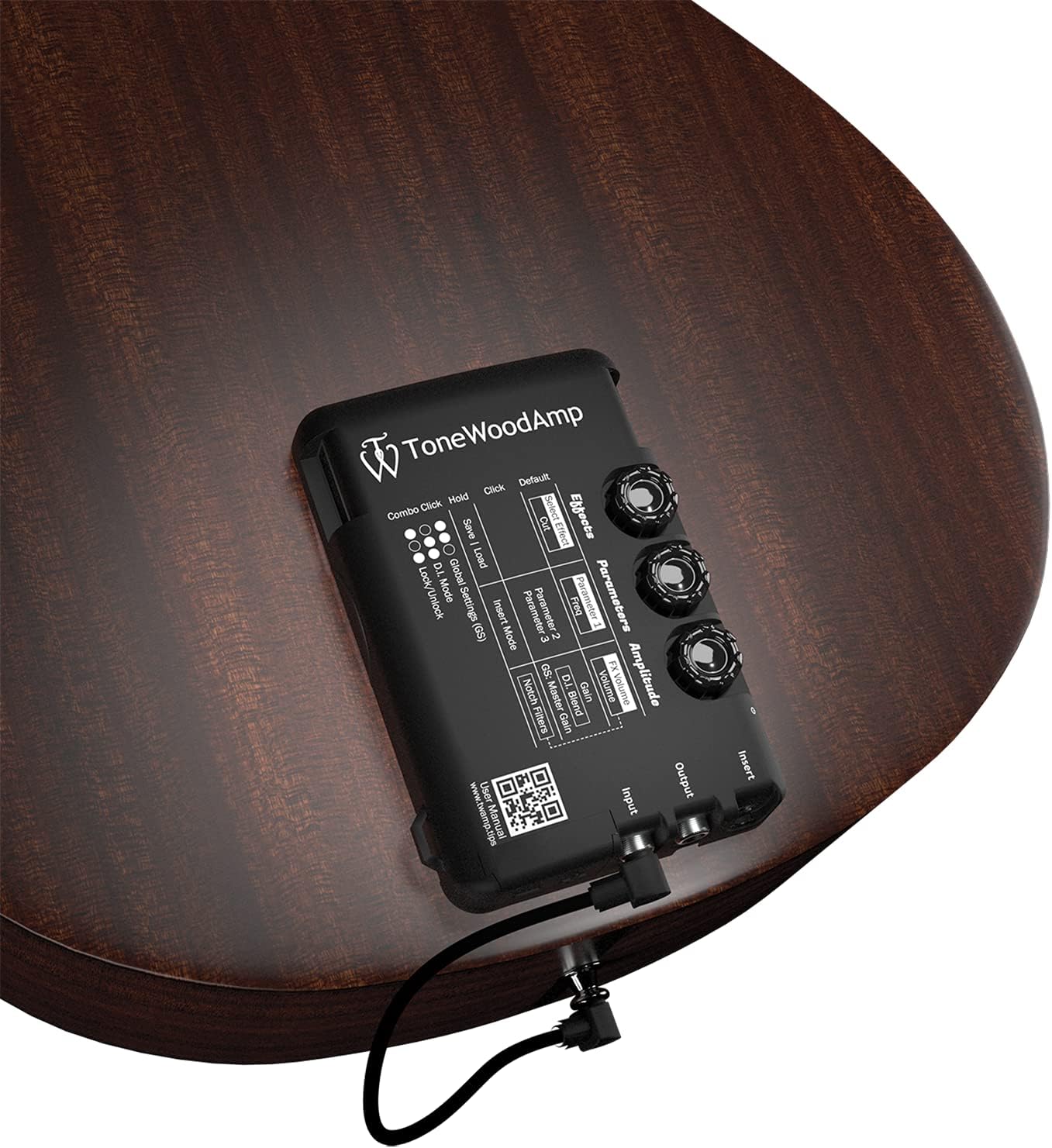 No Amp Required! ToneWoodAmp SOLO Multi-Effect Processor for Acoustic-Electric Guitars (Right Handed)