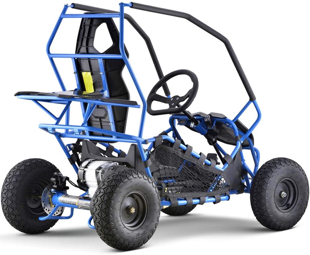 MotoTec Kids Electric Go Kart Maverick 1000w Blue