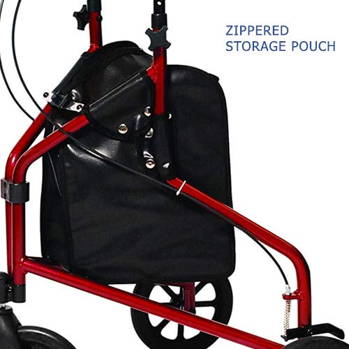 Lumex 3-Wheel Walker for Seniors, Foldable & Lightweight for Small & Tight Spaces