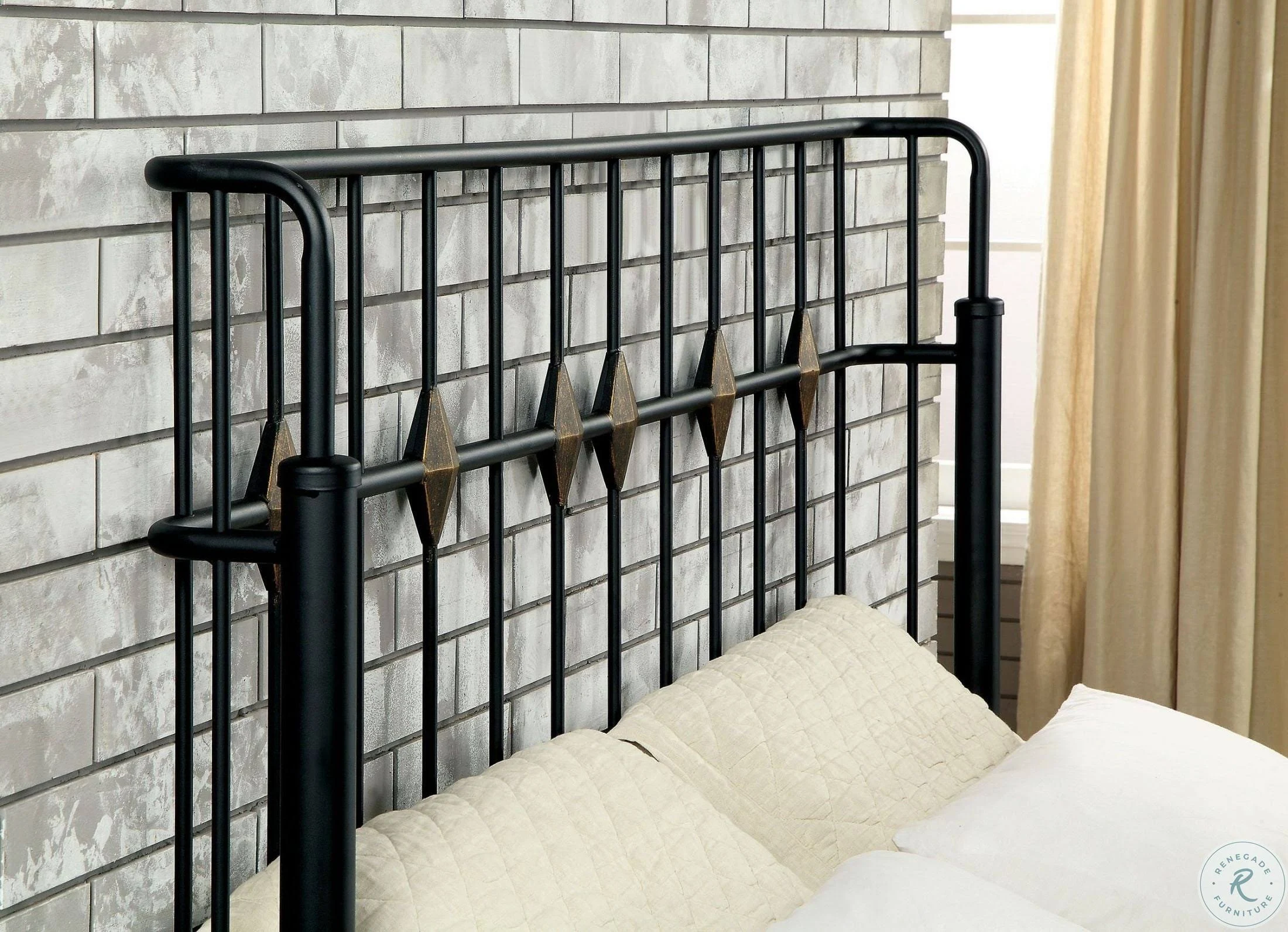 Furniture of America Charla Black Queen Panel Bed CM7716Q