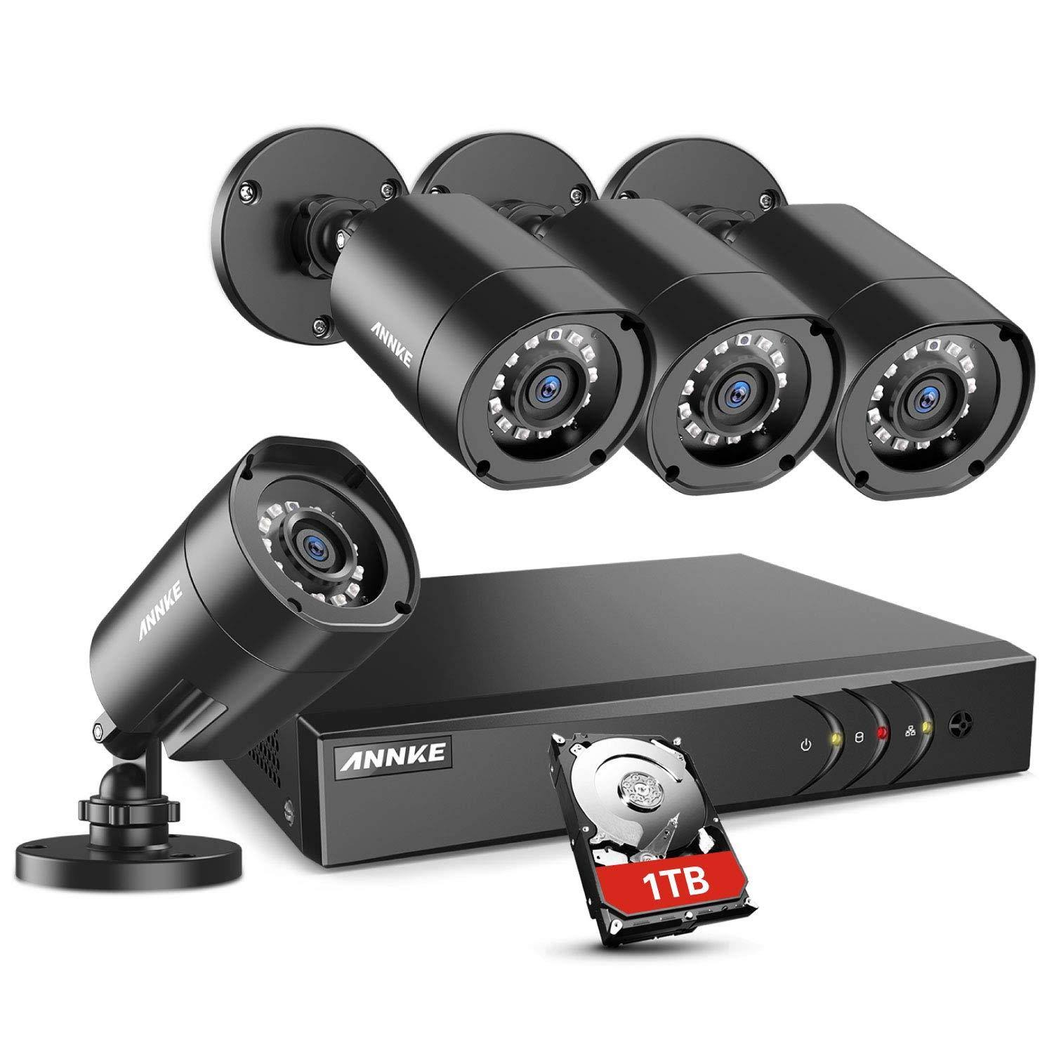 ANNKE 8CH H.265 5MP Lite Security Camera System with 4pcs 1080p 1920