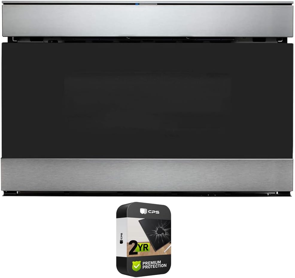 Sharp SMD2489ES 1.2 Cu. Ft. Smart Microwave Drawer Stainless Steel Bundle with 2 YR CPS Enhanced Protection Pack