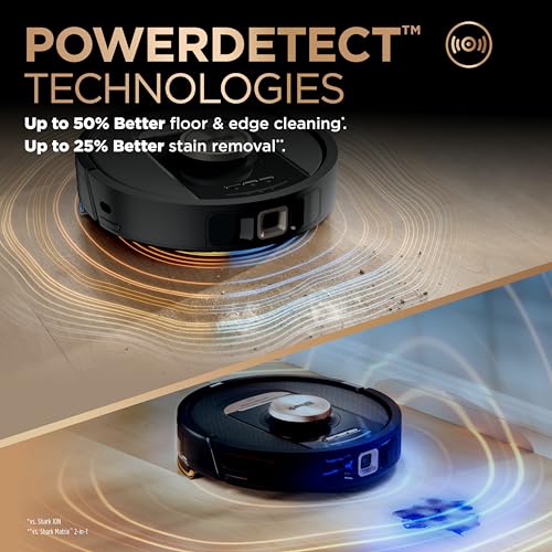 Shark Robot Vacuum & Mop Combo, PowerDetect NeverTouch Pro, Self-Emptying, Self-Refill with Self-Clean Pad Wash & Dry, 60-Day Debris Capacity, 30-Day Refill Tank, 5 PowerDetect Technologies, AV2800ZE