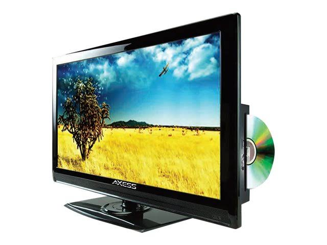 Axess 13.3 inch Class HD (720P) LED TV with Built-in DVD (TVD1801-13), Black