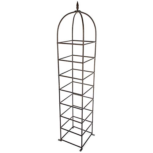H Potter Trellis Large Obelisk for Climbing Garden Plants Weather Resistant Iron and Metal Vertical Yard Art