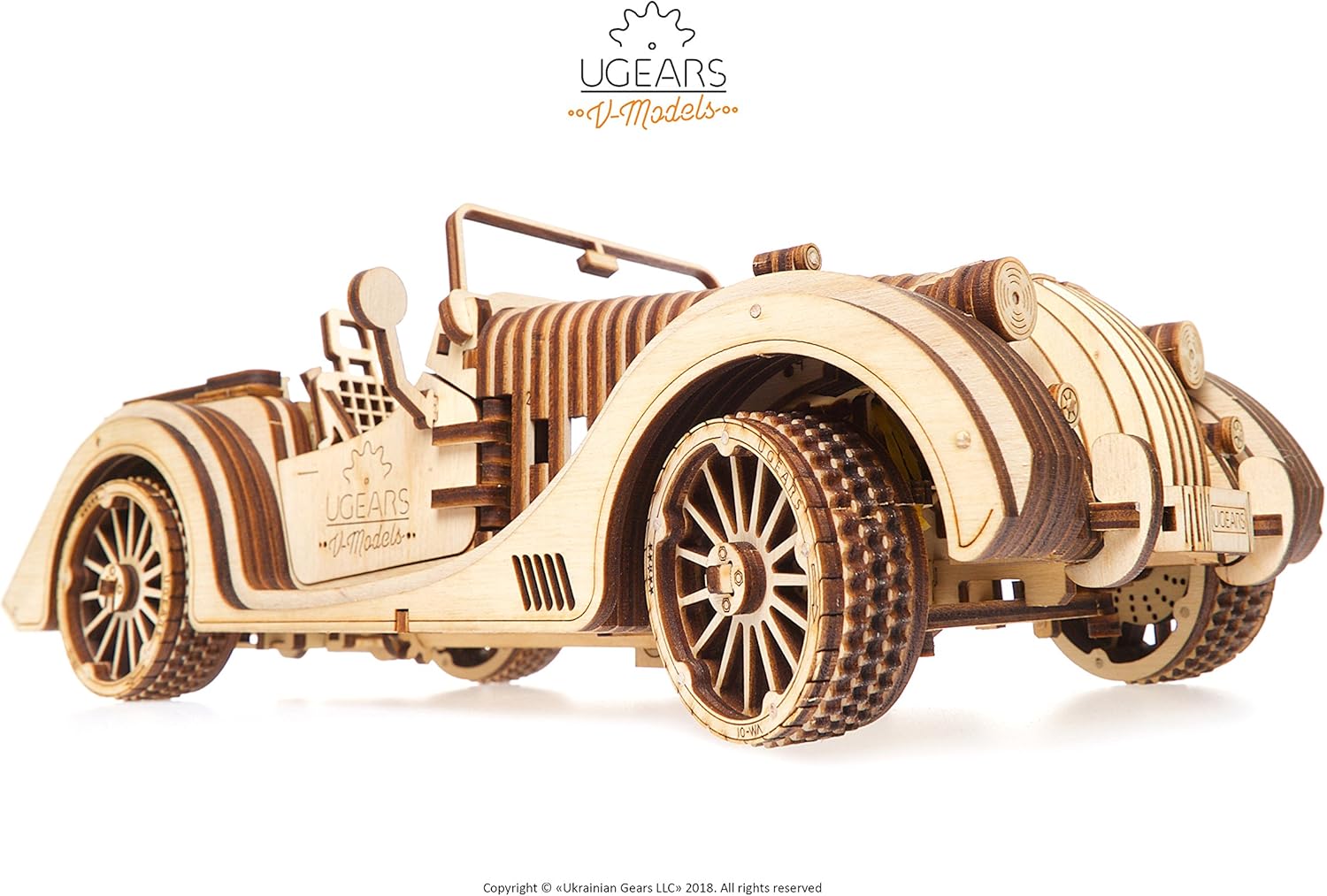 UGears Mechanical Models Roadster VM-01 3-D Wooden Puzzle