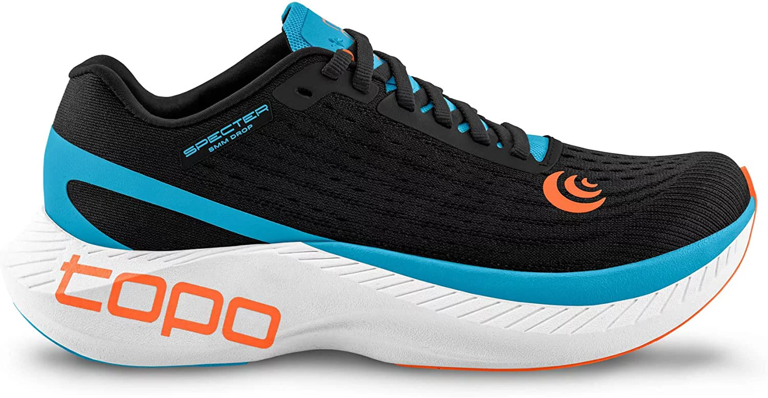 Topo Athletic Specter Road Running Shoes - Men's, Black/Blue, 9,