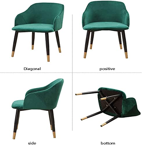 Round Dining Table Set W/ 4 Chair - Save Space Table and Chair Set of 3 Office Reception Negotiation Table Cafe Tea Shop Restaurant Round Table Living Room Kitchen Dining Table (Color : Green)