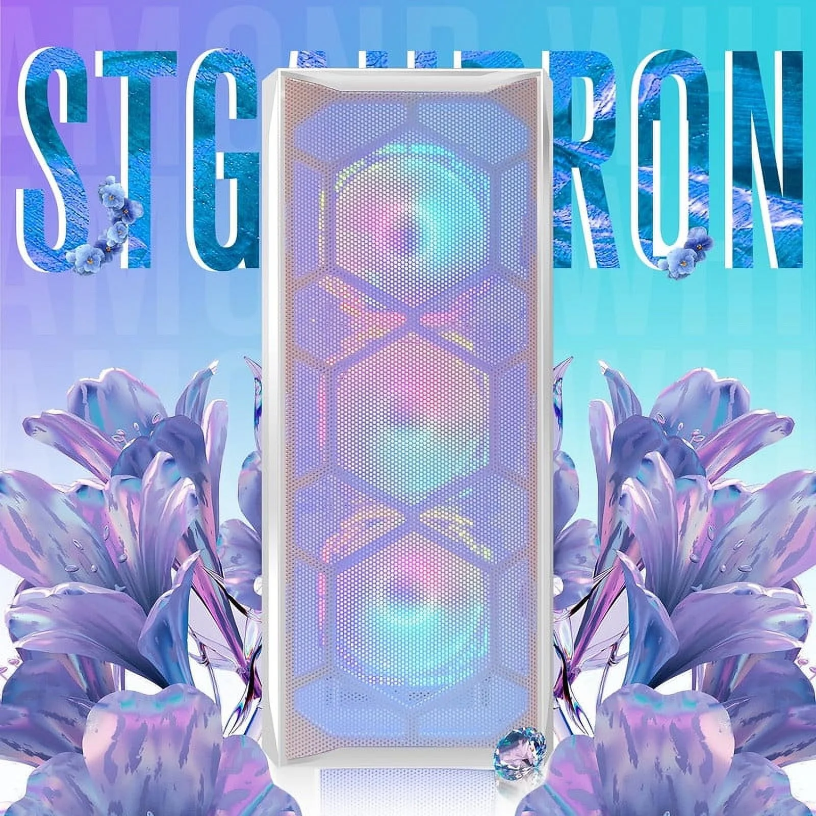 STGAubron Gaming Desktop PC, Intel Core i5 3.2G up to 3.6G, 16G RAM, 512G SSD, Radeon RX 5600 XT 6G GDDR6, 600M WiFi, BT 5.0, RGB Fan x 6, RGB Keyboard & Mouse & Mouse Pad, W10H64