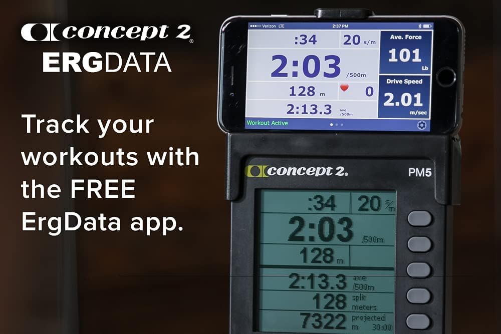 Concept2 Model D Indoor Rowing Machine with PM5, Tall Legs and Polar H10 ANT+ Heart Rate Monitor, M-XXL: 26-36" HRM