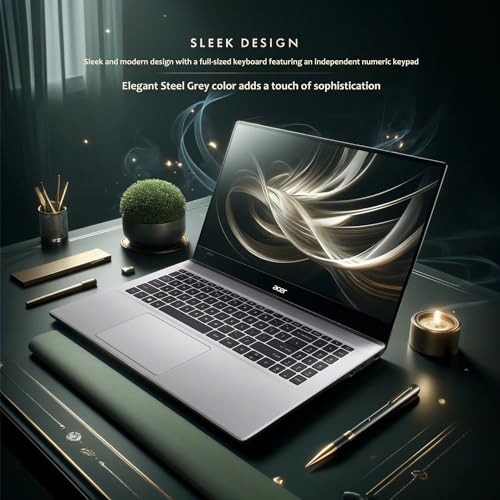 acer Aspire Premium Laptop | 15.6" FHD Display | AMD Ryzen 5 5500U (Beats i7-1250U) | 64GB RAM | 1TB SSD | Long Battery Life | Sleek Design | Ethernet Port | Windows 11 Pro | w/WOWPC Bundle