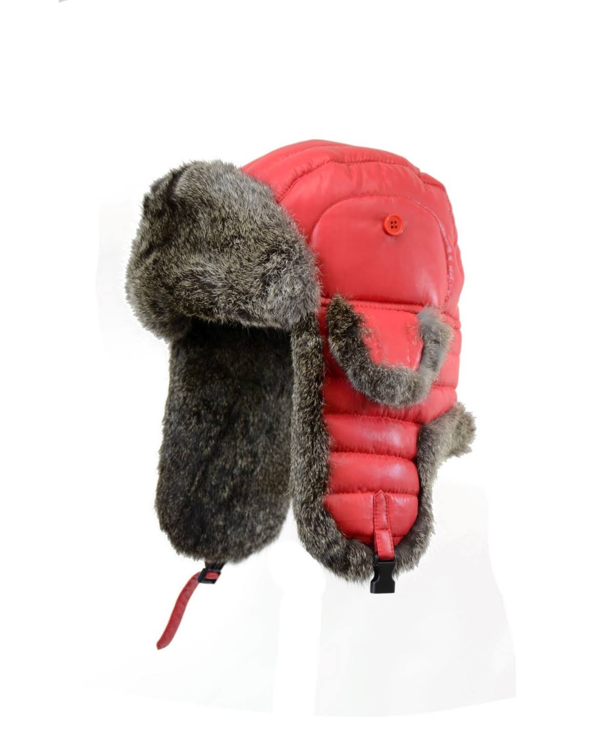 Crown Cap Nylon Shell Rabbit-Trimmed Aviator Hat - Yellow/Natural - S