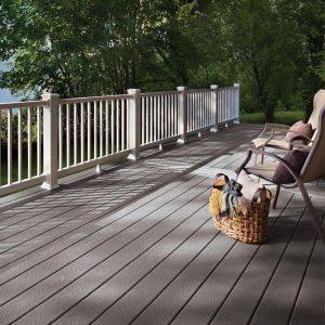 Trex Ultra-Low Maintenance Composite Decking, Pebble Grey