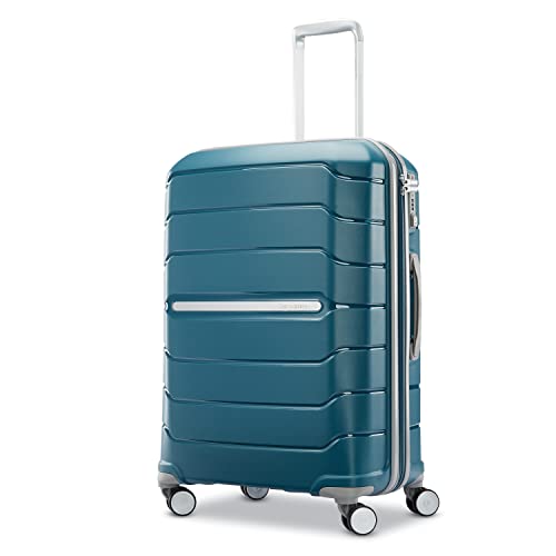 Samsonite Freeform 21-Inch Hardside Carry-On Luggage - Hardshell Carry-On Suitcase - TSA, Airline-Approved - Expandable Hard Shell, Smooth Rolling Spinner Wheels for Lightweight Travel - Navy