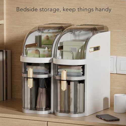 Narrow Bathroom Floor Storage Cabinet,Small Spaces Gaps Cabinet Clear Drawers,Tall Slim Seam Cabinet Vertical Storage Unit for Bathroom Kitchen Small Kitchen Laundry Living Room Toilet Gap(B)