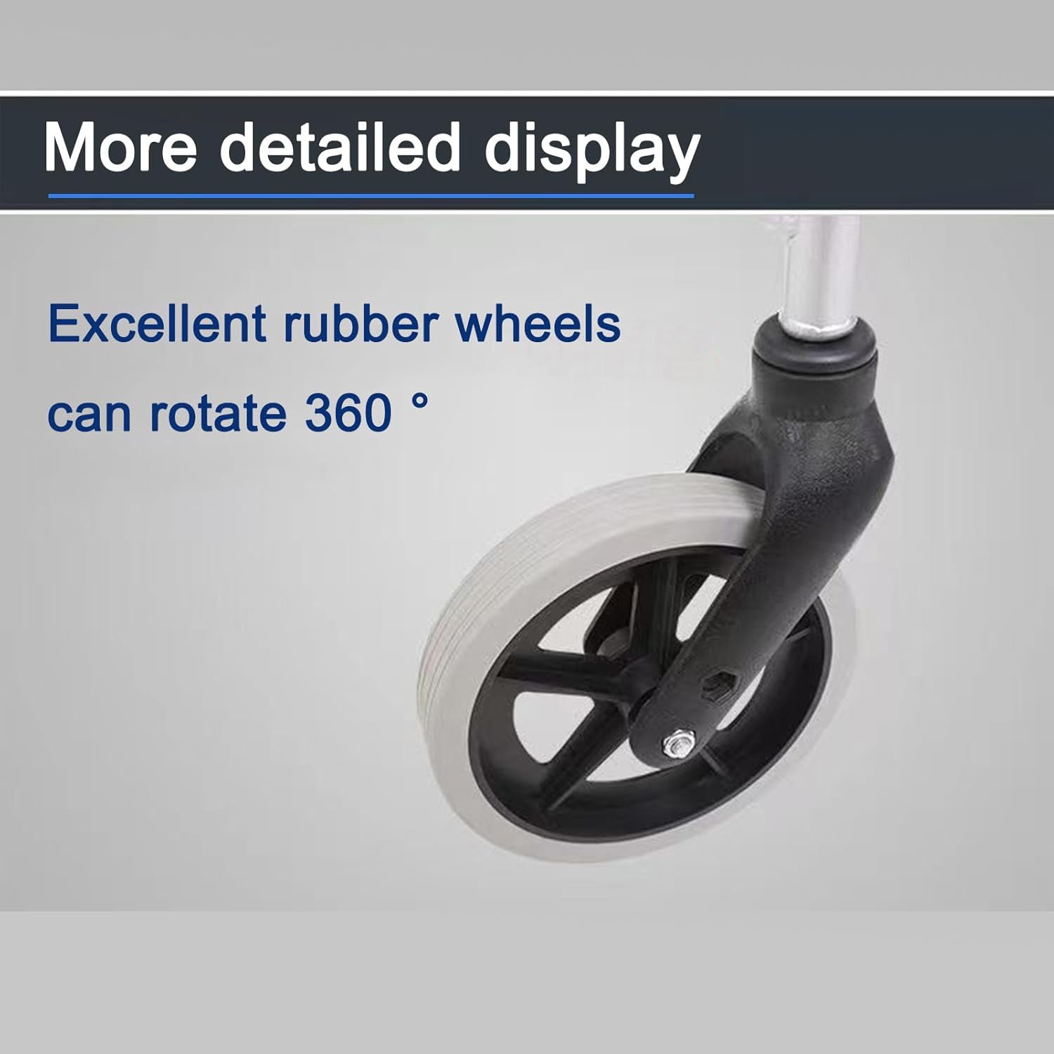 Portable Walkers for Seniors Aluminum Rollator Walker with Seat Four-Wheel Folding Walker Shopping Trolley Elderly Walker Handcart Walker with Large Capacity Storage Basket Black