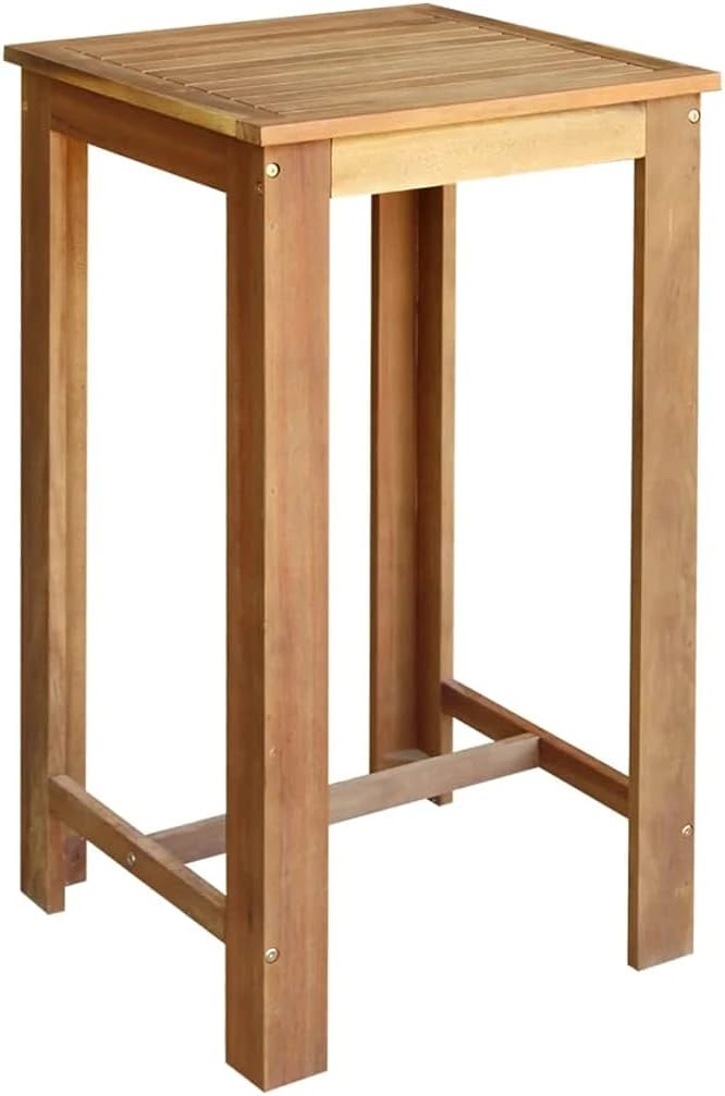 vidaXL 7 Piece Solid Acacia Wood Bar Table and Chair Set Bar Tables and Stool Counter Stool Bar Dining Sets Dining Table and Stools