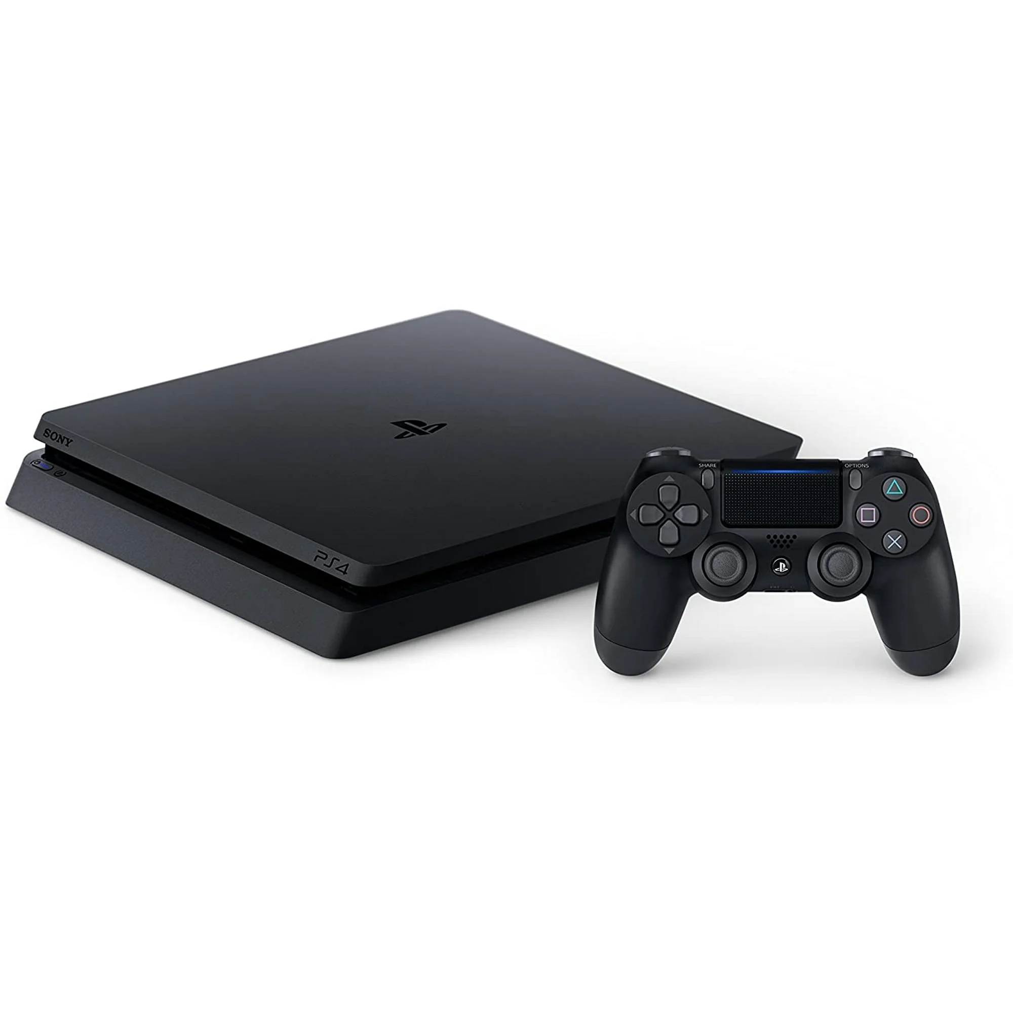 Sony 2215B PlayStation 4 Slim 500GB Gaming Console Black, Headset 2 Controller With BOLT AXTION Cleaning Kit Bundle Like New