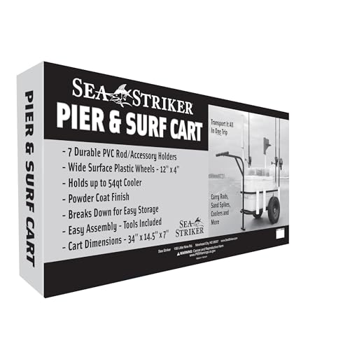 Sea Striker BRSC Beach Runner Fishing and Beach Cart,Multicolor