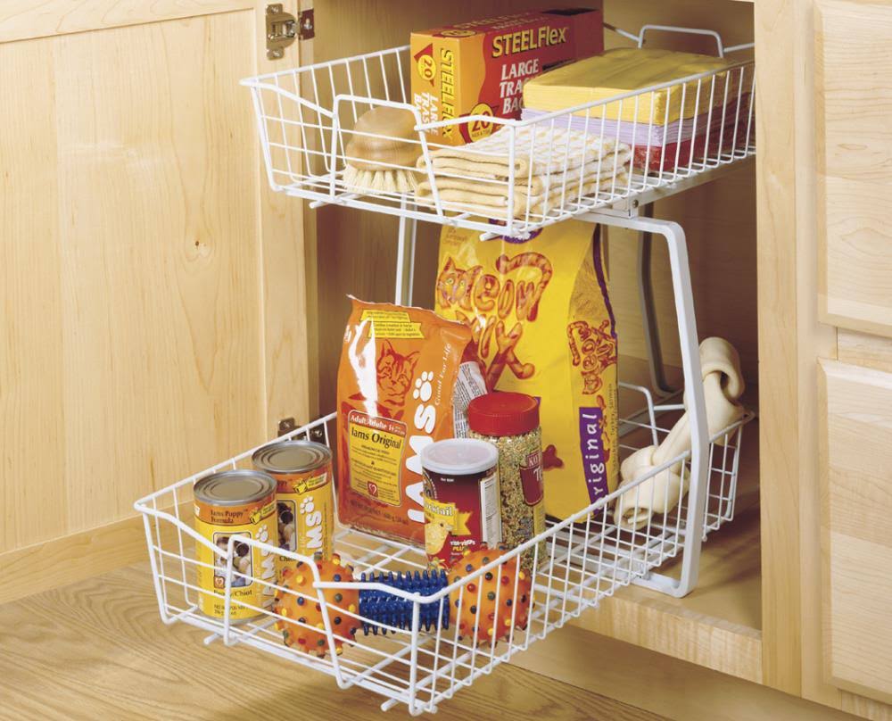 ClosetMaid 3609 2 Tier 14-inch Kitchen Cabinet Organizer, White
