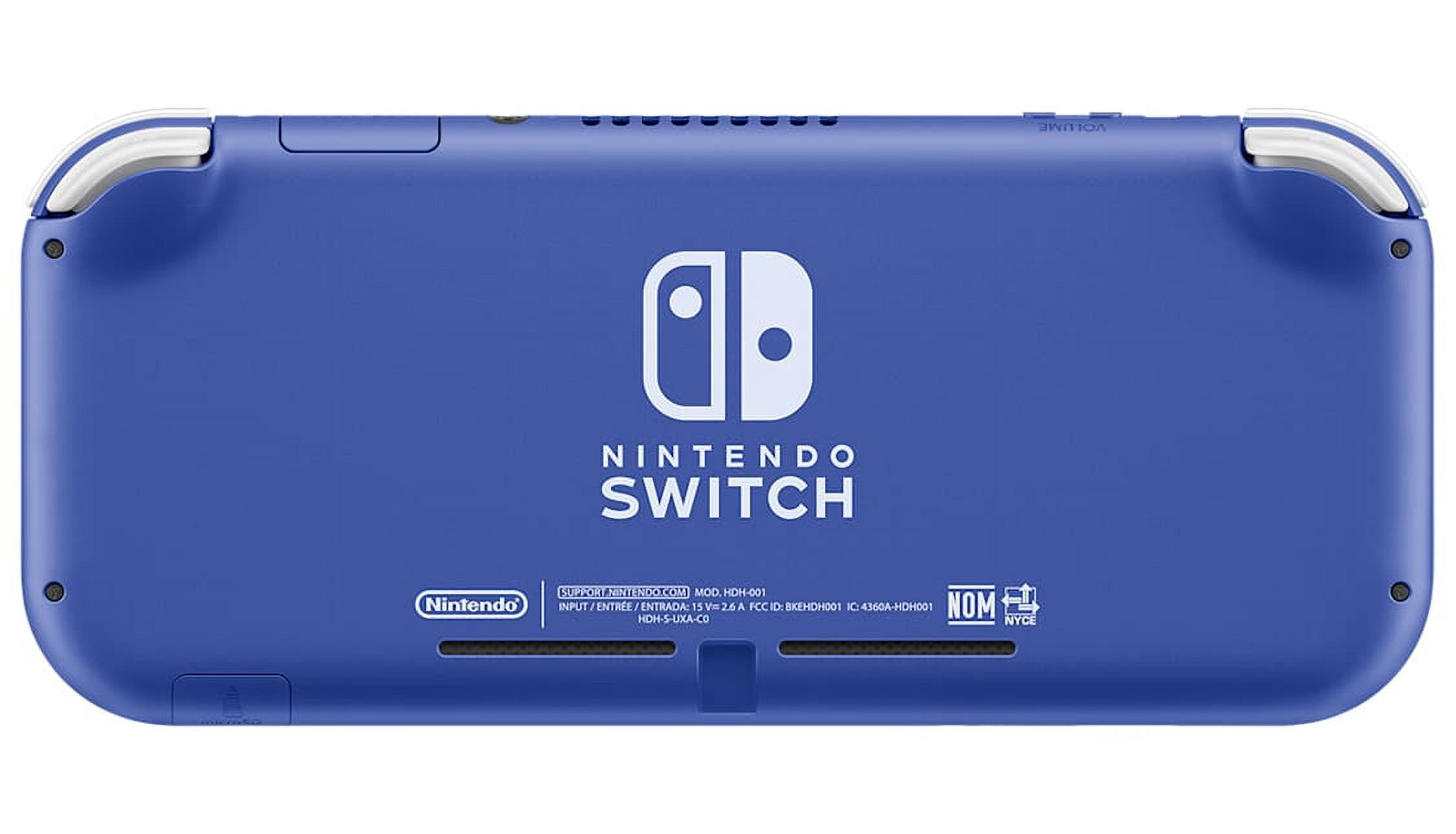 Nintendo Switch Lite Blue Bolt Axtion Bundle with Accessories Like New