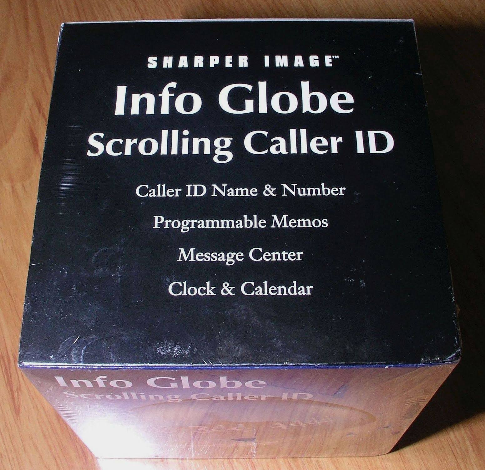 Sharper Image Info Globe Scrolling Caller ID