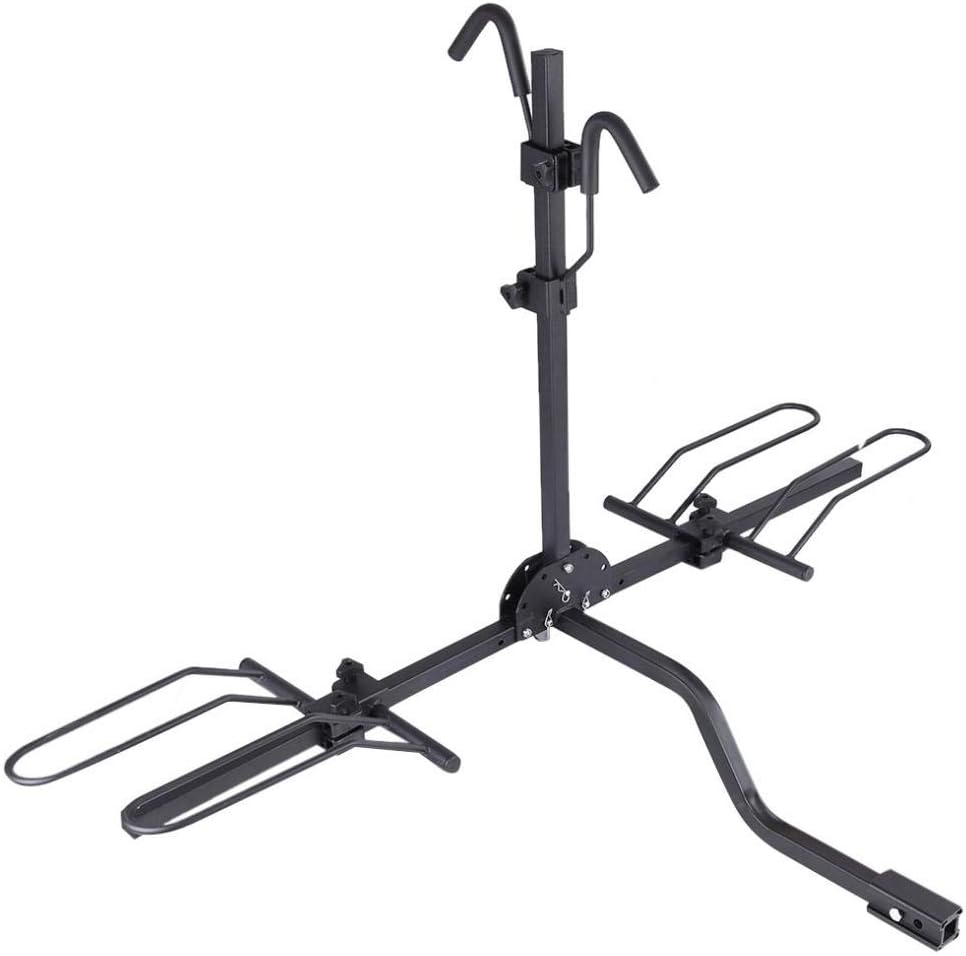 Pubota 2-Bike Hitch Mount Bike Rack Bike Platform Style Bicycle Carrier with 2 Hitch Receiver for Cars, Trucks, SUV and Minivans