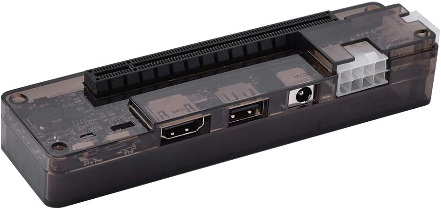 Laptop External Independent Video Card Dock, External PCI-E Discrete Graphics Card Mini PCI-E 220W DC 12V Support 6Pin+8P Interface Output Without Power Supply