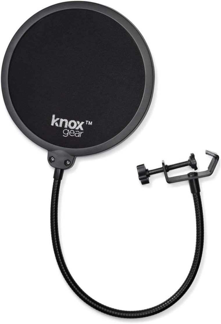 PreSonus AudioBox 96 Interface with Presonus Microphone, Headphones, XLR Cable Bundle with Knox Gear Studio Stand, Pop Filter and Shock Mount (7 Items)