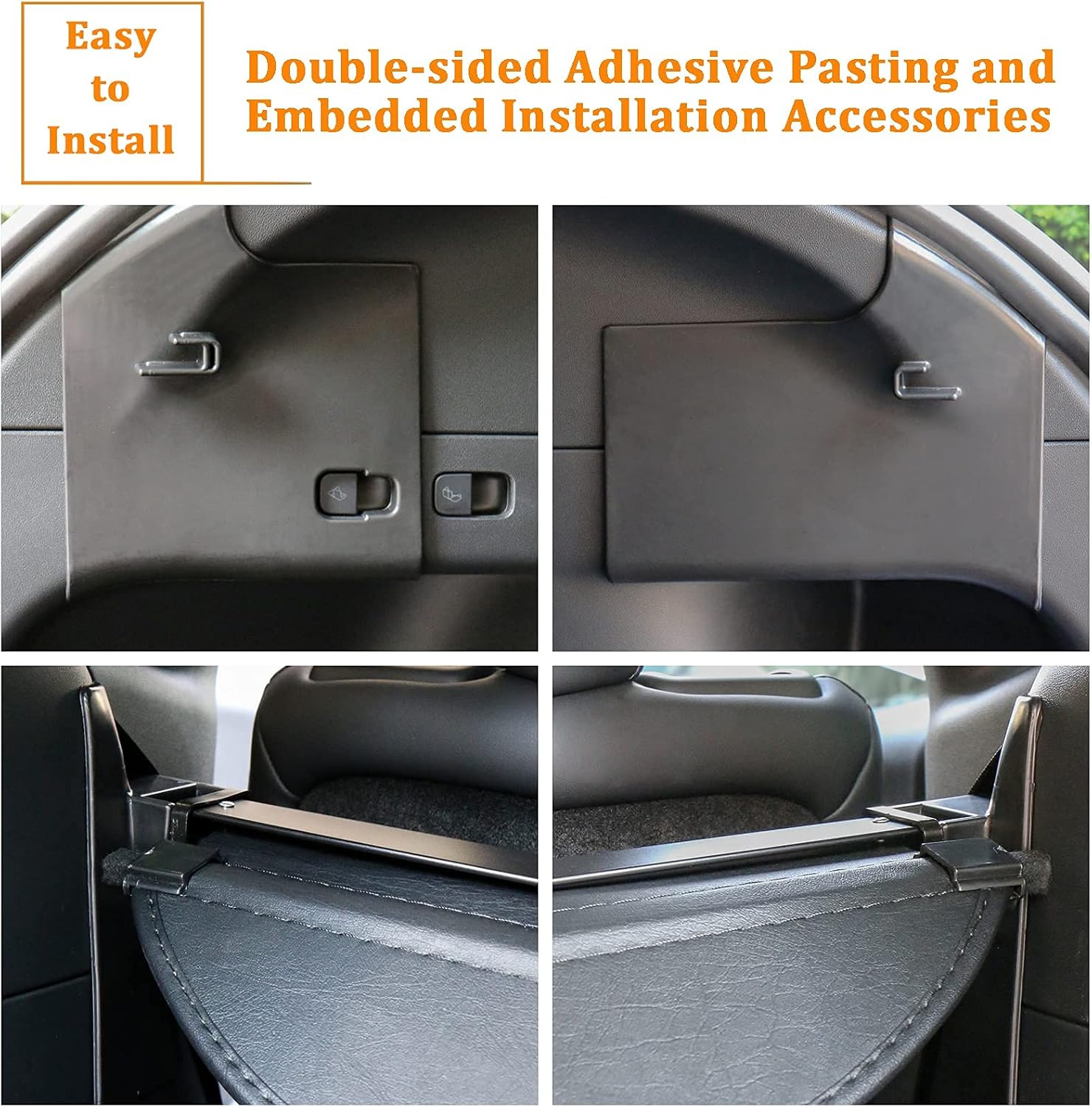 Carwiner Cargo Cover for Tesla Model Y Retractable Rear Trunk Parcel Shelf Security Cover Shielding Shade Accessories Pack of 2