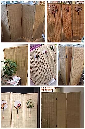 Room Divider Privacy Screen 4 Panel Folding Screen Room Divider, Commercial/Home Wall Partition Panels for Teahouse/Gazebo/Lobby, Freestanding & Folding, 5/5.6/6 ft Tall(180cm/70.9in Tall)