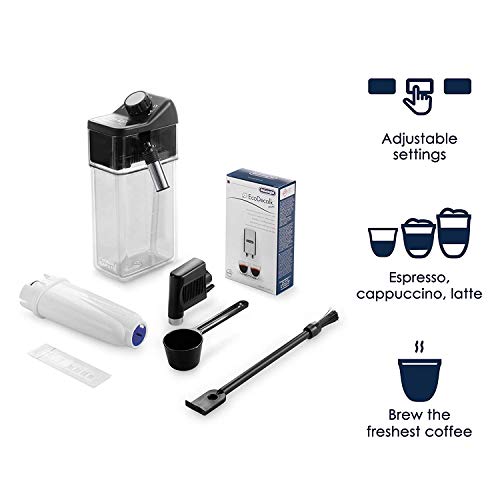 De'Longhi ECAM22110S Magnifica XS Fully Automatic Espresso Machine with Manual Cappuccino System, 9.4 x 17 x 13.8 inches, SILVER AND BLACK