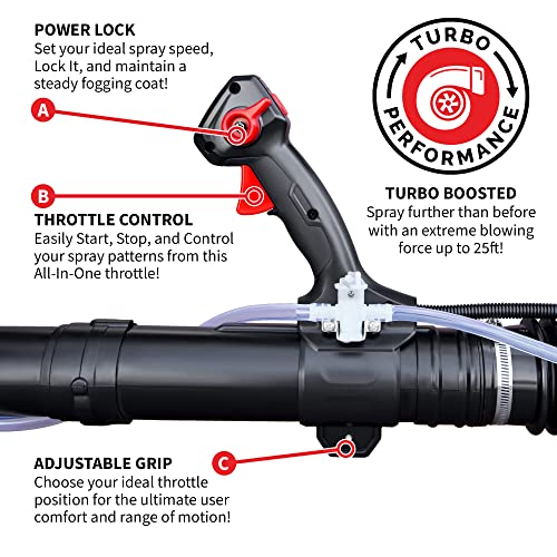 TOMAHAWK Battery Powered Backpack Mosquito Fogger 4 Gallon 36V Leaf Blower for Pest Control Ticks Mites (4 Gal Fogger)