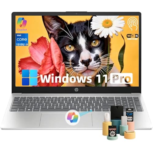 HP 15.6" Touchscreen Business Laptop Computer - Intel 13th Core i3-1315U(Up to 4.5GHz), Intel UHD Graphics, Anti-Glare, Windows 11 Pro (16 GB RAM,512GB SSD)