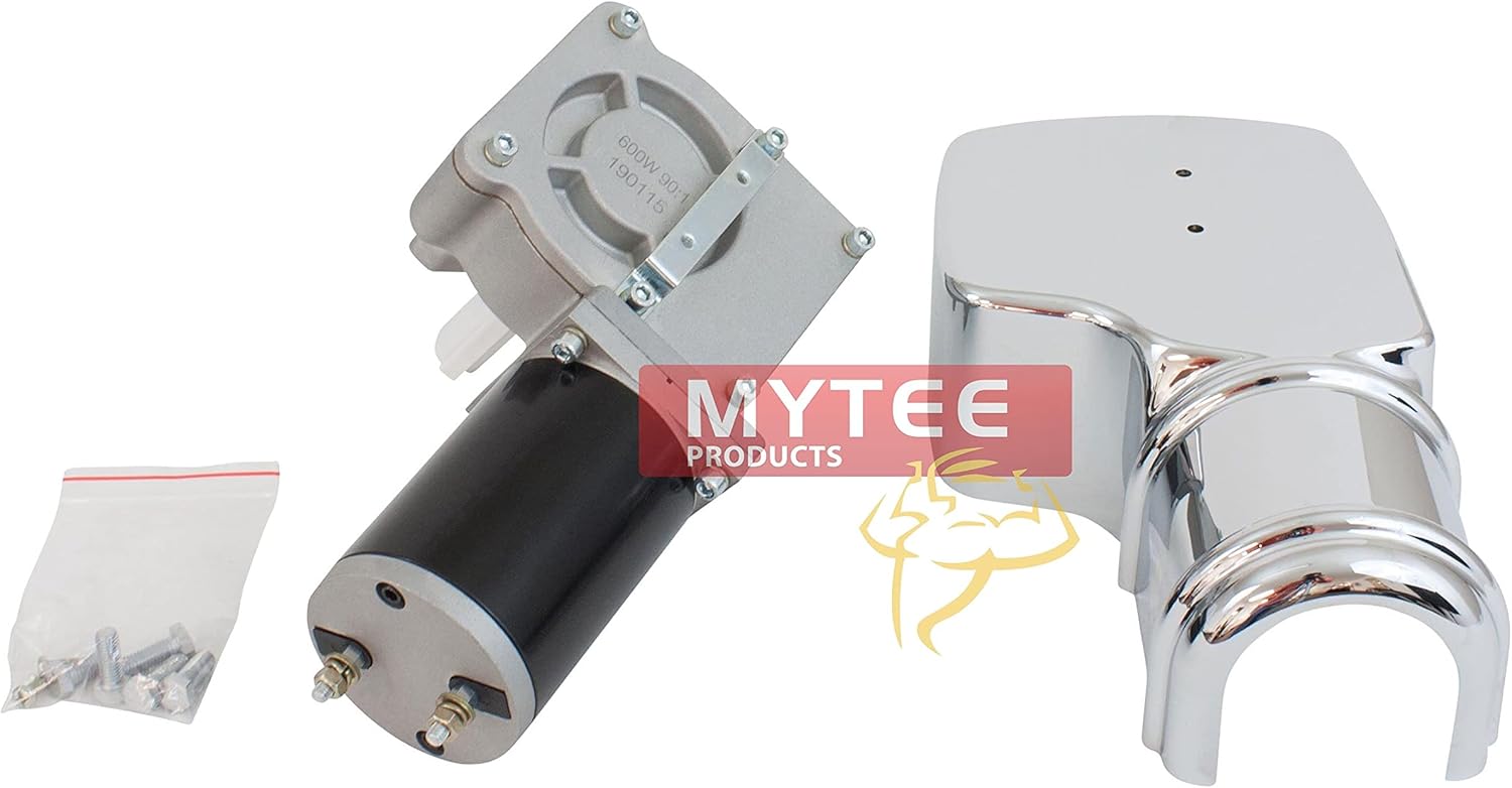 Mytee Products 900W 60:1 Tarp Motor for Dump Truck Tarp Systems with Chrome Cover 12VDC / 47 AMPS / 60 RPM (1 Year Warranty)