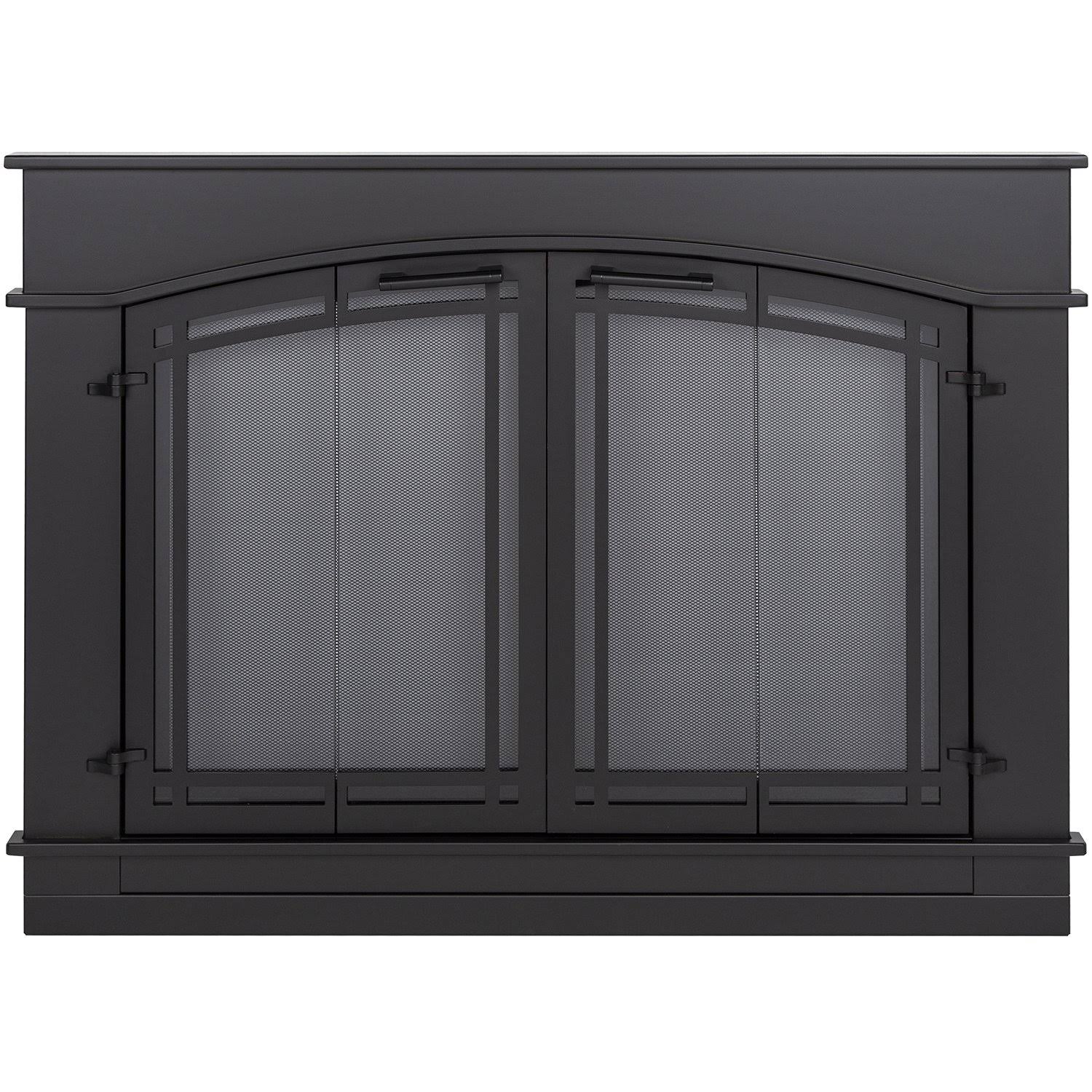 Pleasant Hearth Fieldcrest Fireplace Glass Door - Black, Model Fc-5903